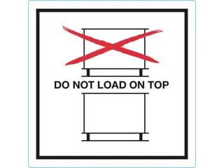Etiket DO NOT LOAD ON TOP 1000 etiketten Rol 100x100mm - 1