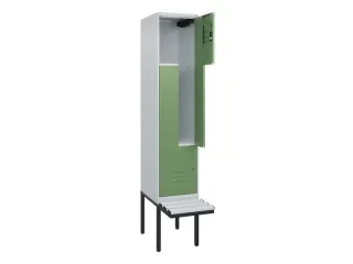 Z-garderobekast,HxBxD 2120x400x815mm,2vak,vak B 400mm,cil.-slot - 2
