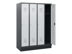 schoollocker,HxBxD 1630x1200x500mm,4vak,vak B 300mm,cil.-slot,sokkel