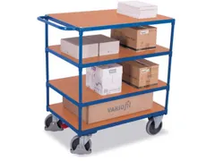 tafelwagen,draagverm. 500kg,4etage(s),laadvl. LxB 1200x800mm,houtetage