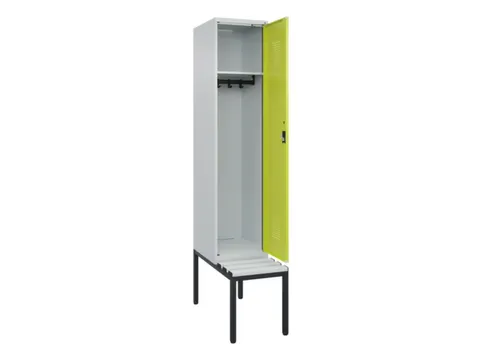locker met bank,HxBxD 2120x400x815mm,1vak,vak B 400mm,cilinderslot