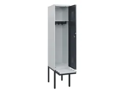locker met bank,HxBxD 1950x400x815mm,1vak,vak B 400mm,cilinderslot