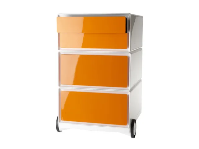 mobiel ladeblok,HxBxD 642x390x436mm,4lade(n),romp wit,front oranje
