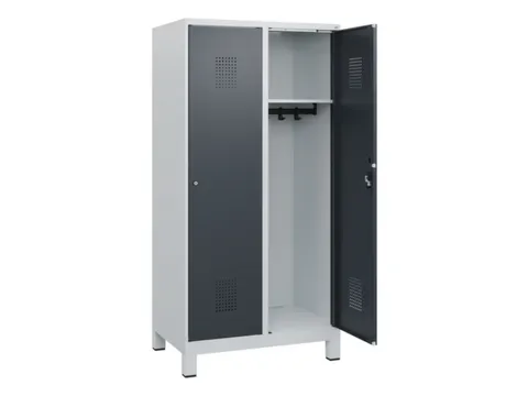 schoollocker,HxBxD 1630x800x500mm,2vak,vak B 400mm,cil.-slot,voeten