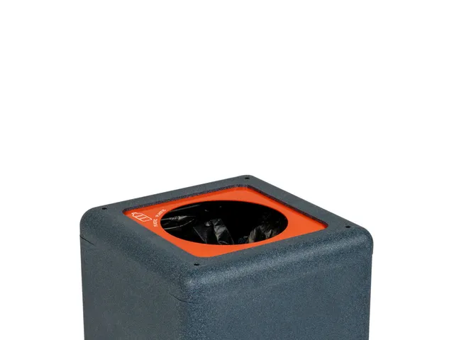 Circulaire Afvalbak BrickBin Plastic 65 Liter Grijs Oranje