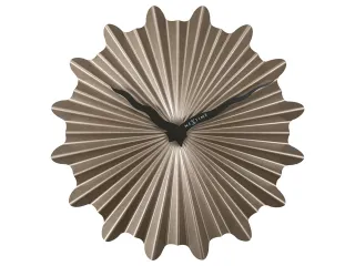 Metalen wandklok - 40cm - Stille klok - Bruin - Metaal - NeXtime "Sunn - 10