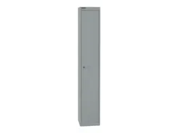 garderobekast,HxBxD 1802x305x305mm,1vak,cil.-slot,romp zilverkleurig