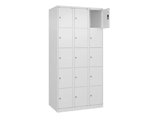 lockerkast,HxBxD 1850x900x500mm,3x5vakken,vak B 300mm,cil.-slot