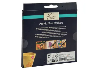 Acrylmarker Nassau Dual tip set à 12 kleuren - 3