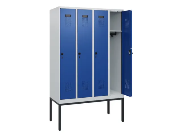 schoollocker,HxBxD 1950x1200x500mm,4vak,vak B 300mm,draaigrendel