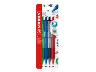 Balpen STABILO pointball colorful medium assorti blister à 4 stuks - 1