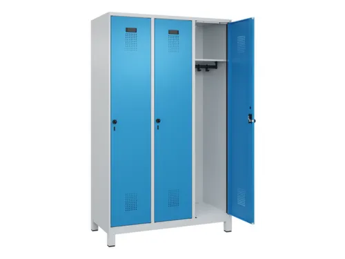 locker,HxBxD 1950x1200x500mm,3vak,vak B 400mm,draaigrendel,voeten