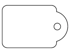 Label Karton Nr390 22X35Mm Wit Met Koord
