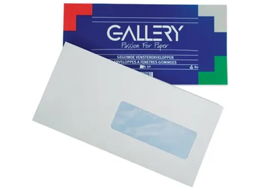 Gallery Enveloppen 114x229mm Venster Rechts Gegomd