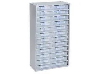 Magazijnkast,HxBxD 565x300x140mm,24lade(n),laden transparant - 1