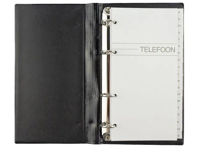 Telefoonalbum Kangaro 215x130mm A-Z 4-rings zwart