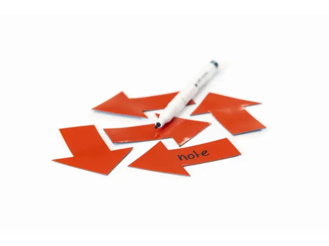 Magneetvel Symbool Pijl Rood 40x60 mm