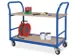 chariot à plateaux,force 250kg,2xpanneau de bois,RAL5010