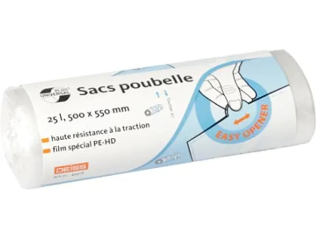 Universal Plus Vuilniszak 7 Micron 50x55 cm 25L Transparant Rol 50st.