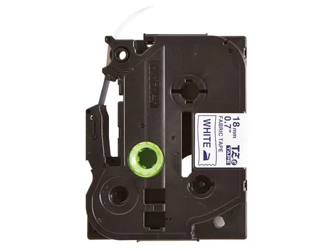 Tze-fa4 Brother P-touch 18mm Blauw Op Wit Textieltape