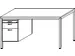 table de bureau,finition plateau ,piètement RAL7035