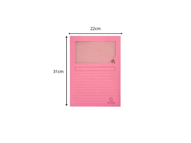 100 venstermappen SUPER 160g/m2 22x31cm Roze