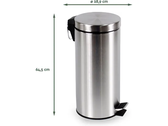 BRASQ Pedaalemmer PB130 RVS 30 liter