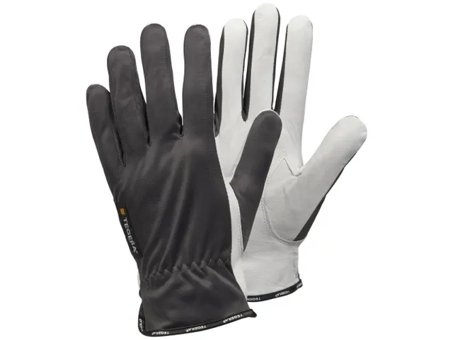 Tegera 114 nylon precisiehandschoenen grijs/wit maat 7 doos à 12 paar