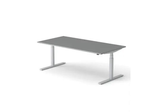 Elektrisch ihv bureau,HxBxD 650-1310x2000x1000mm,blad donkergrijs