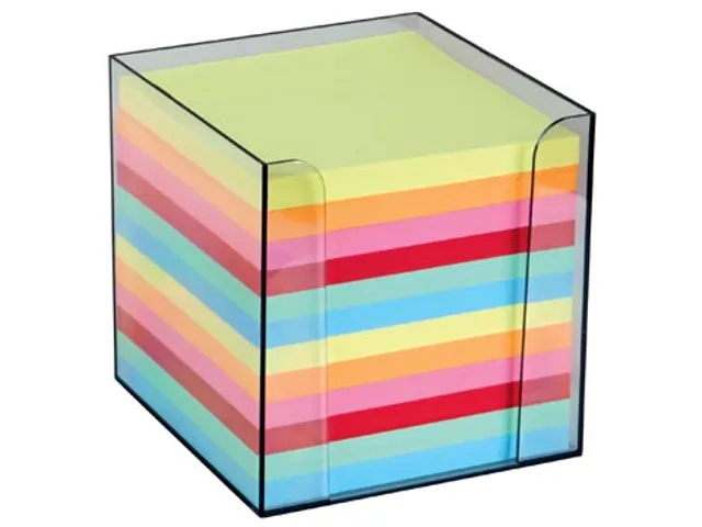 Memokubus 95x95x95mm Assorti blaadjes 90x90mm