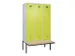 armoire vestiaire avec banc noir et blanc,HxlxP 2120x1200x815mm