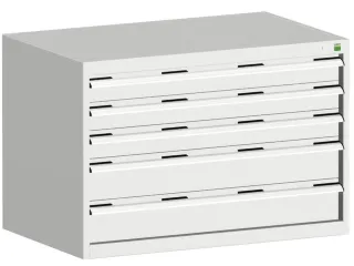ladekast HxBxD 700x1050x750mm 5laden romp RAL7035 front RAL7035 - 1