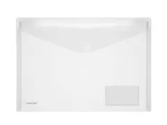 Enveloptas Foldersys A4 PP dwars transp incl kaarthouder Velcro omslag