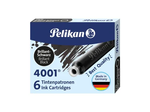 Inktpatroon Pelikan 4001 zwart 6 stuks