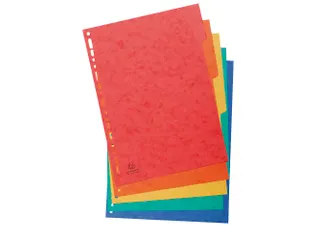 Tabbladen glanskarton 225g 5-delig A4 Assorti - 1