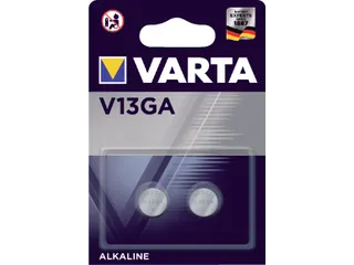 Batterij Varta knoopcel V13GA alkaline blister à 2 stuks - 1
