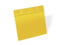 Hoes met ophangbeugel A4 liggend Geel