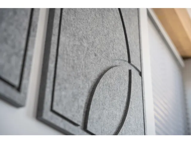 Acoustic Art GEO 2-luik 80x60cm Grijs Akoestisch kunstwerk Geometrisch