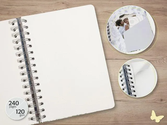 Cahier Jolie A5 spirale Eucalyptus Night ligné 240 pages 120gr sous c