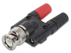 BNC Mannelijk Naar 2 x Banaanplug 4mm