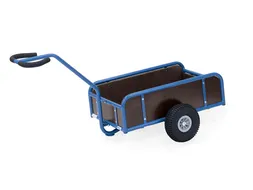 Handtrekwagen 4107L met 4 wanden 2 Wielen 795x445mm Luchtbanden