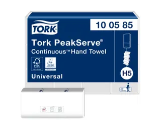Tork 100585 PeakServe Continu Handdoek Universal H5 1-laags 410 vel - 2