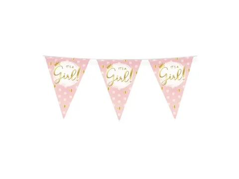 Party Flags foil It's a girl!