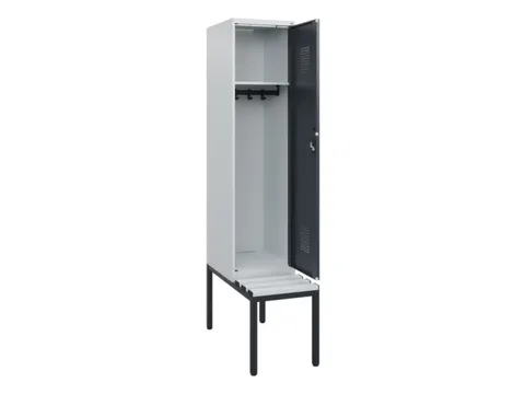 locker met bank,HxBxD 1950x400x815mm,1vak,vak B 400mm,cilinderslot