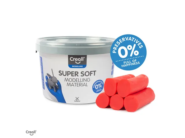 Klei Creall supersoft rood 1750gram