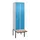 locker met bank,HxBxD 2120x600x815mm,2vak,vak B 300mm,draaigrendel