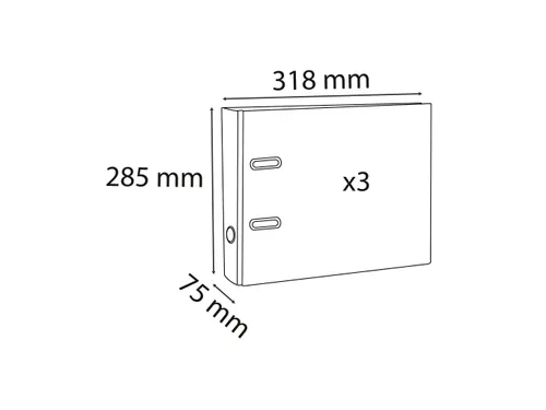 Pak 3 ordners PP/pap A4 80mm oranje PP A4 80mm ORANJE