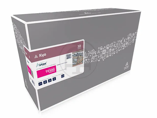AS12580 Astar Kyocera TK580 FSC toner magenta rebuilt 2800pag chip
