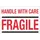 Waarschuwingsetiket handle with care 100mmx70mm 500 stuks