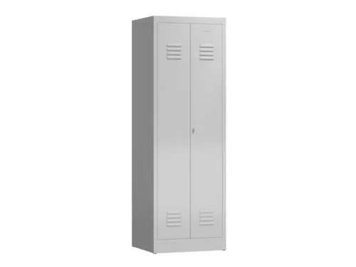 garderobekast HxBxD 1800x590x500mm 2vak klink RAL7035